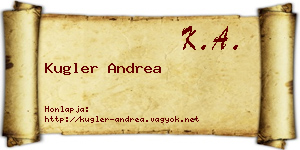 Kugler Andrea névjegykártya